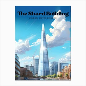 The Shard Building London Skyscraper Travel Art Canvas Print