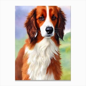 Nederlandse Kooikerhondje Watercolour dog Canvas Print