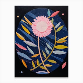Asters 3 Hilma Af Klint Inspired Flower Illustration Canvas Print