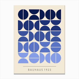 Blue Bauhaus Canvas Print