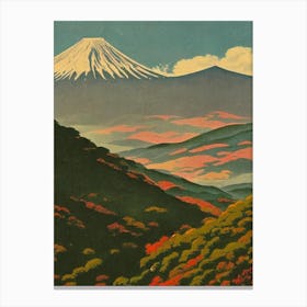 Fuji Hakone Izu National Park Japan Vintage Poster Canvas Print