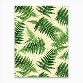 Pattern Poster Button Fern 2 Canvas Print