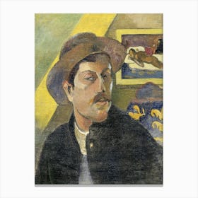 Self Portrait In A Hat (1893), Paul Gauguin Canvas Print