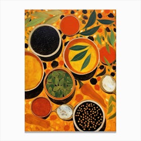 African Cuisine Matisse Inspired Illustration5 Canvas Print