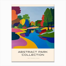 Abstract Park Collection Poster Battersea Park London 7 Canvas Print