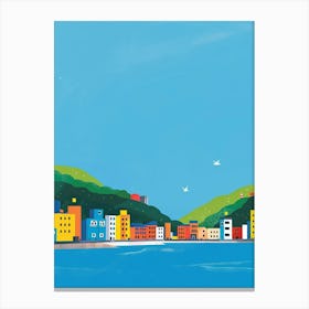 Kobe Japan 2 Colourful Illustration Canvas Print