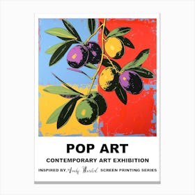 Poster Olives Pop Art 4 Canvas Print