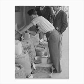 Untitled Photo, Possibly Related To Clerk Putting Up Seed, San Augustine, Texas By Russell Lee Canvas Print