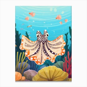 Mimic Octopus Illustration 3 Canvas Print