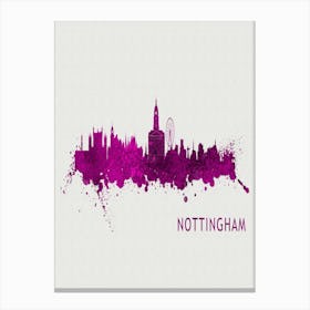 Nottingham England City Purple Canvas Print