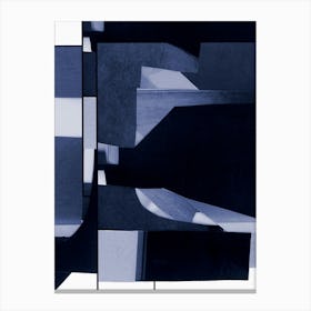 Abstract Blues No.1 -  Geo Minimalist Abstract  Canvas Print