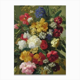 Alstromeria Painting 3 Flower Canvas Print