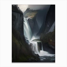 Mardalsfossen, Norway Realistic Photograph (3) Canvas Print