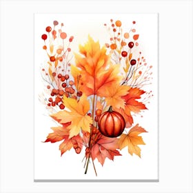 Cute Autumn Fall Scene 54 Canvas Print