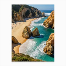 Beach In Portugal 3 Canvas Print