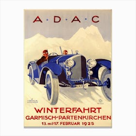 A.D.A.C Winter Road Race, 1925, Hans and Botho von Romer Canvas Print