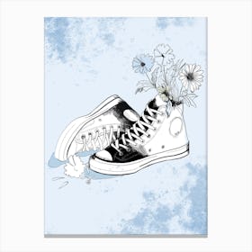 Converse Flower Canvas Print