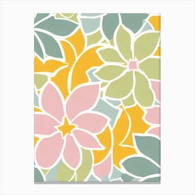 Stock Pastel Floral 2 Flower Canvas Print