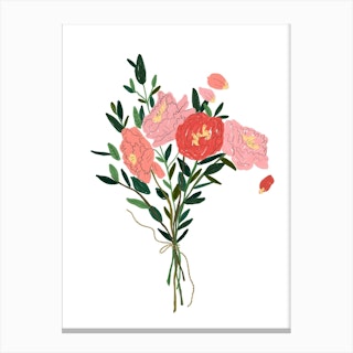 I Love You Bouquet Canvas Print