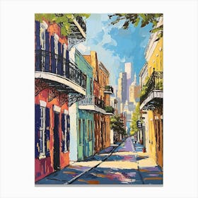 New Orleans Cityscape Painting Style 1 Canvas Print