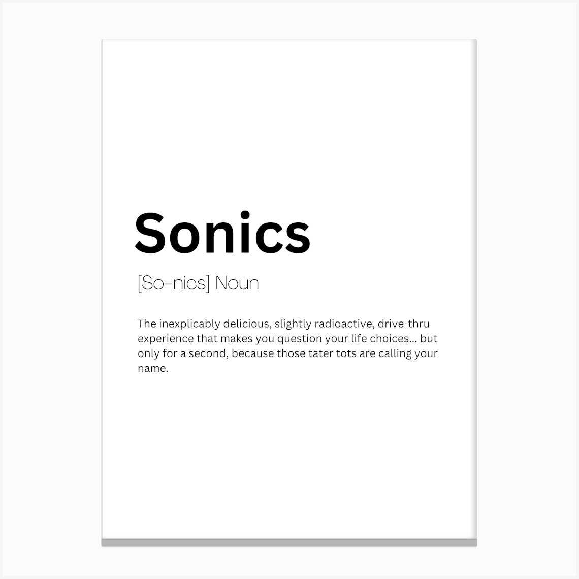 Sonics Definition Meaning Canvas Print by Kaigozen