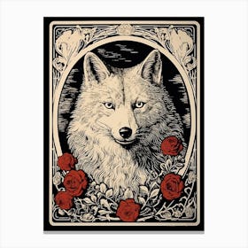 Italian Wolf Tarot Card 1 Canvas Print