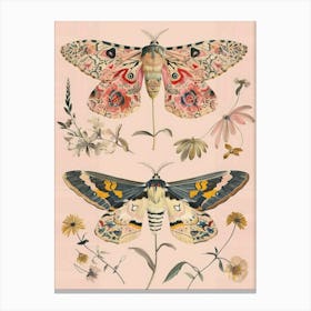 Vintage Butterflies William Morris Style 1 Canvas Print