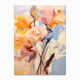 Fall Flower Painting Iris 1 Canvas Print