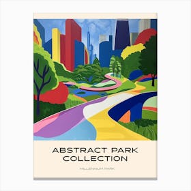 Abstract Park Collection Poster Millennium Park Chicago 3 Canvas Print