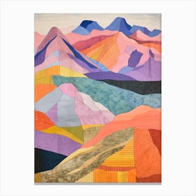 Ben Lui Scotland Colourful Mountain Illustration Canvas Print