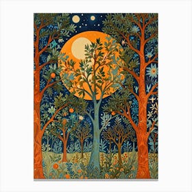 William Morris Moonlight In The Forest 58 Canvas Print