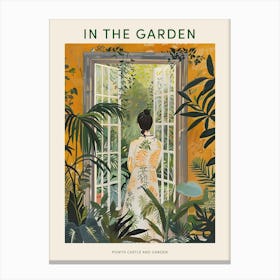 In The Garden Poster Powys Castle And Garden United Kingdom 4 Canvas Print