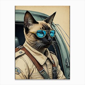 Siamese Pilot Canvas Print