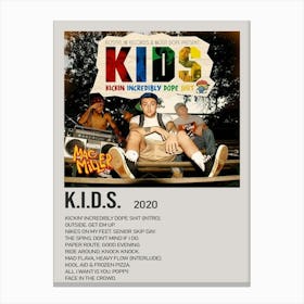 K.I.D.S. By Mac Miller Minimalist Album Poster Canvas Print