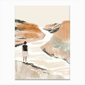 Girl In The Desert Canvas Print