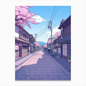Cherry Blossom Street Canvas Print