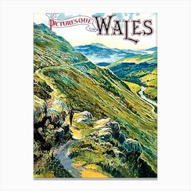 Wales, Beautiful Landscape, Travel Poster Canvas Print