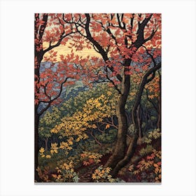 European Black Alder 2 Vintage Autumn Tree Print  Canvas Print