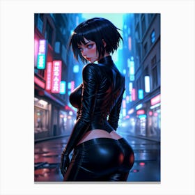 Neon Noir Vigilante (A) Canvas Print