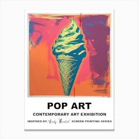 Poster Ice Cream Cone Pop Art 3 Canvas Print