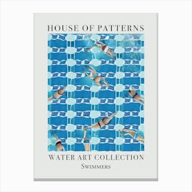 House Of Patterns Swimmers Water 2 Canvas Print