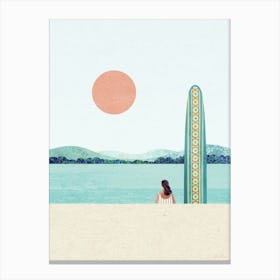 Waiting For The Wave Canvas Print