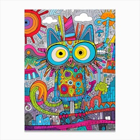 Doodle Cat Canvas Print