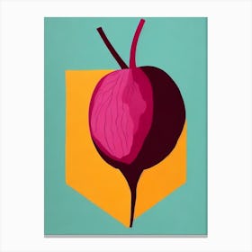 Beetroot Bold Graphic vegetable Canvas Print