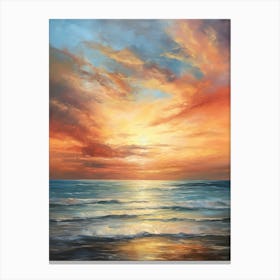 Sunset At The Beach Canvas Print