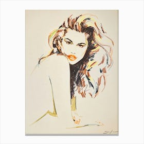 Cindy C - Retro 80s Style Canvas Print