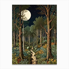 William MorrisPath Through The Woods Canvas Print