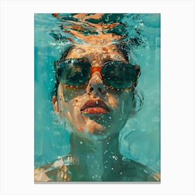 Swimming Woman 7 Canvas Print