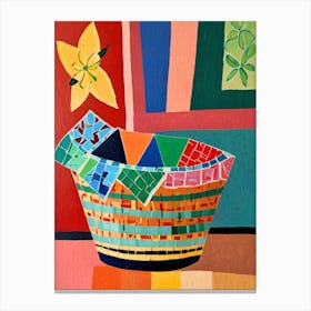 Mosaic Basket Canvas Print