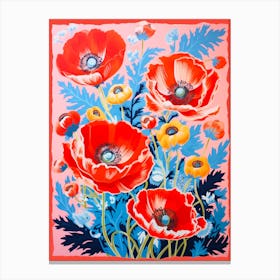 Poppies All Day Canvas Print